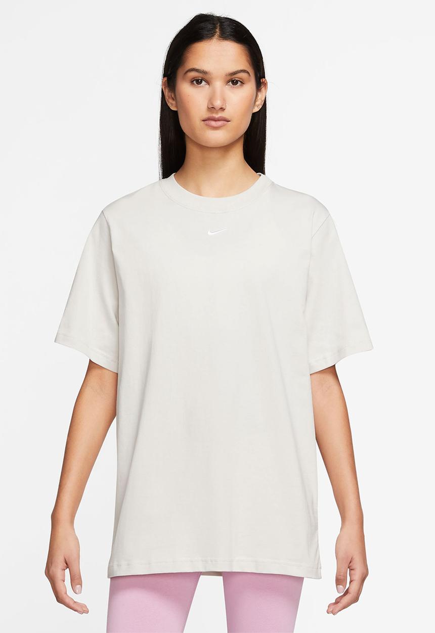 Nike - W nsw tee essntl lbr - lt orewood brown & white