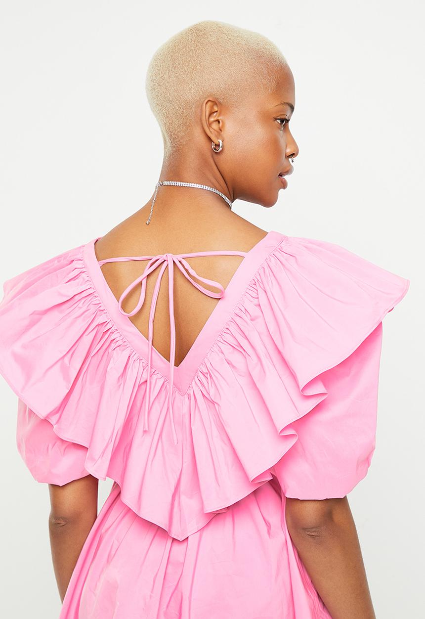 Glamorous - Frill collar mini - pink