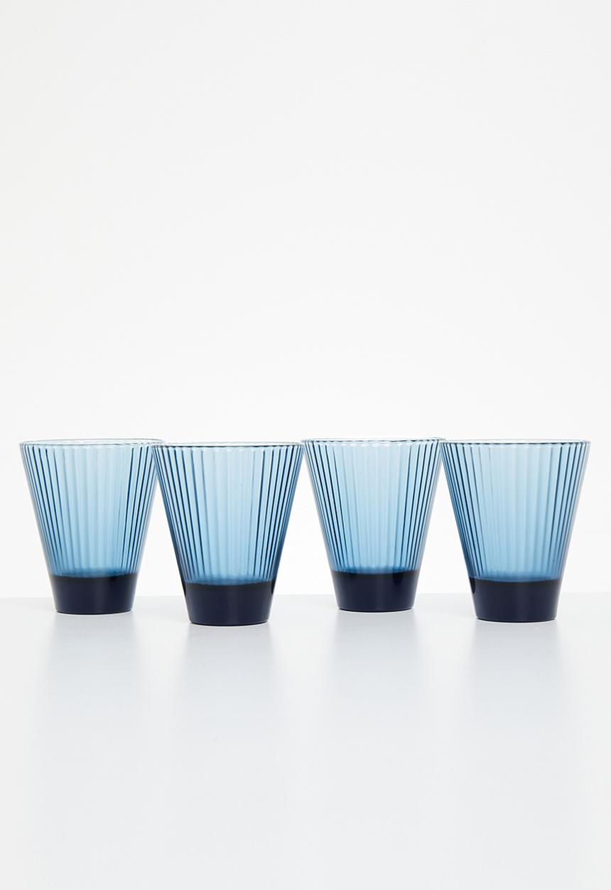 Jenna Clifford - Oval glass set of 4 - blue