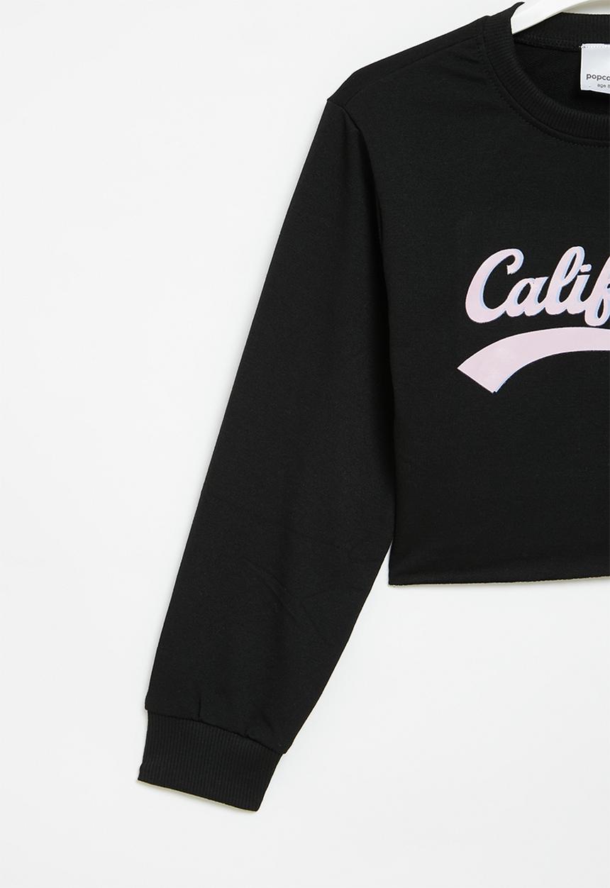 Pop Candy - Crop sweatshirt - black
