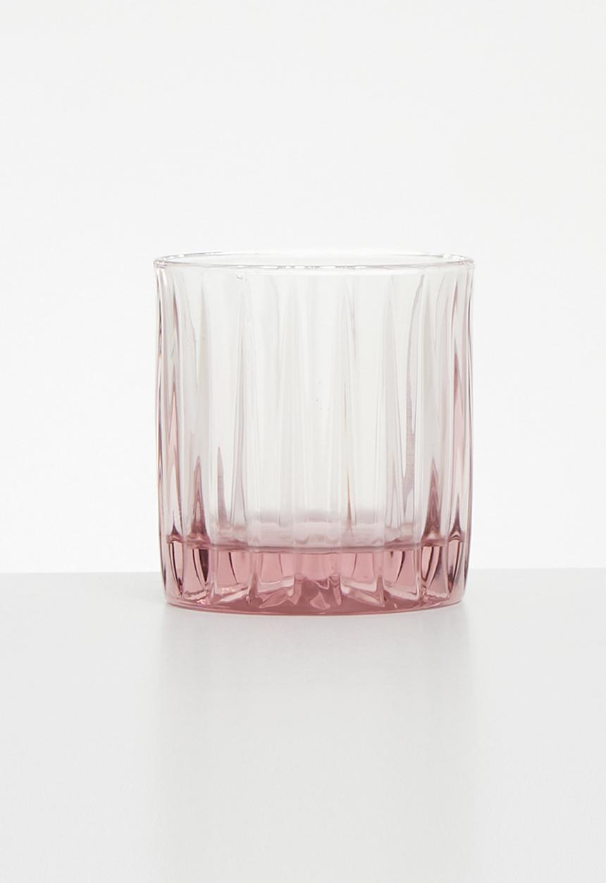 Jenna Clifford - Hand pressed glass set of 4 - pink
