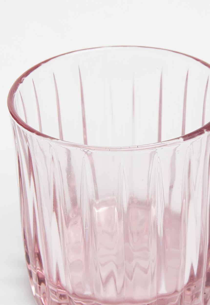Jenna Clifford - Hand pressed glass set of 4 - pink