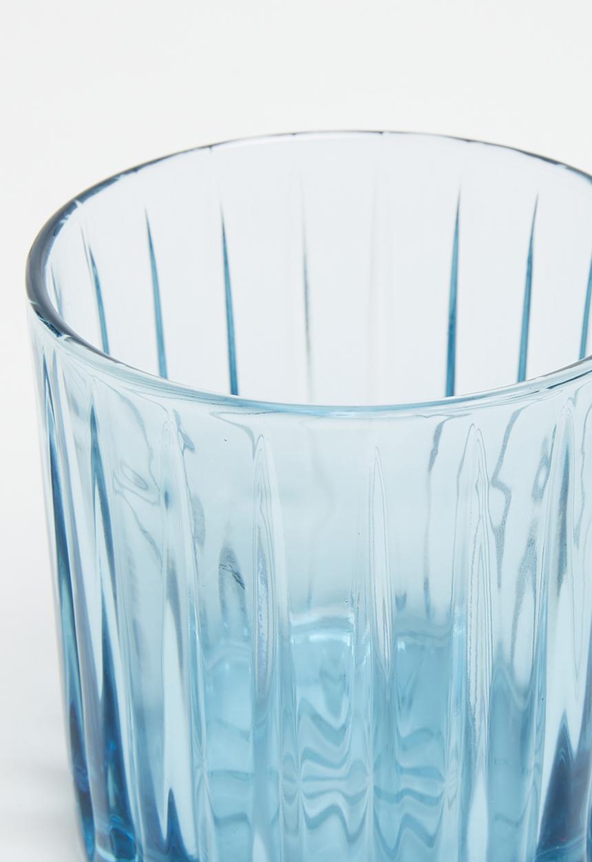 Jenna Clifford - Hand pressed glass set of 4 - blue