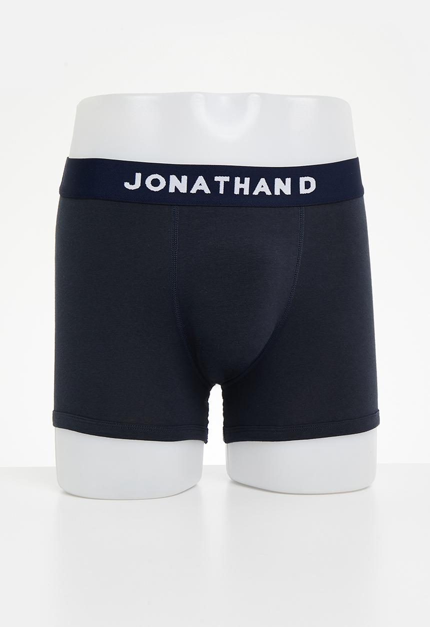 Jonathan D - JD Trunk 2-pack knitted trunks with elastic waistband - black & navy