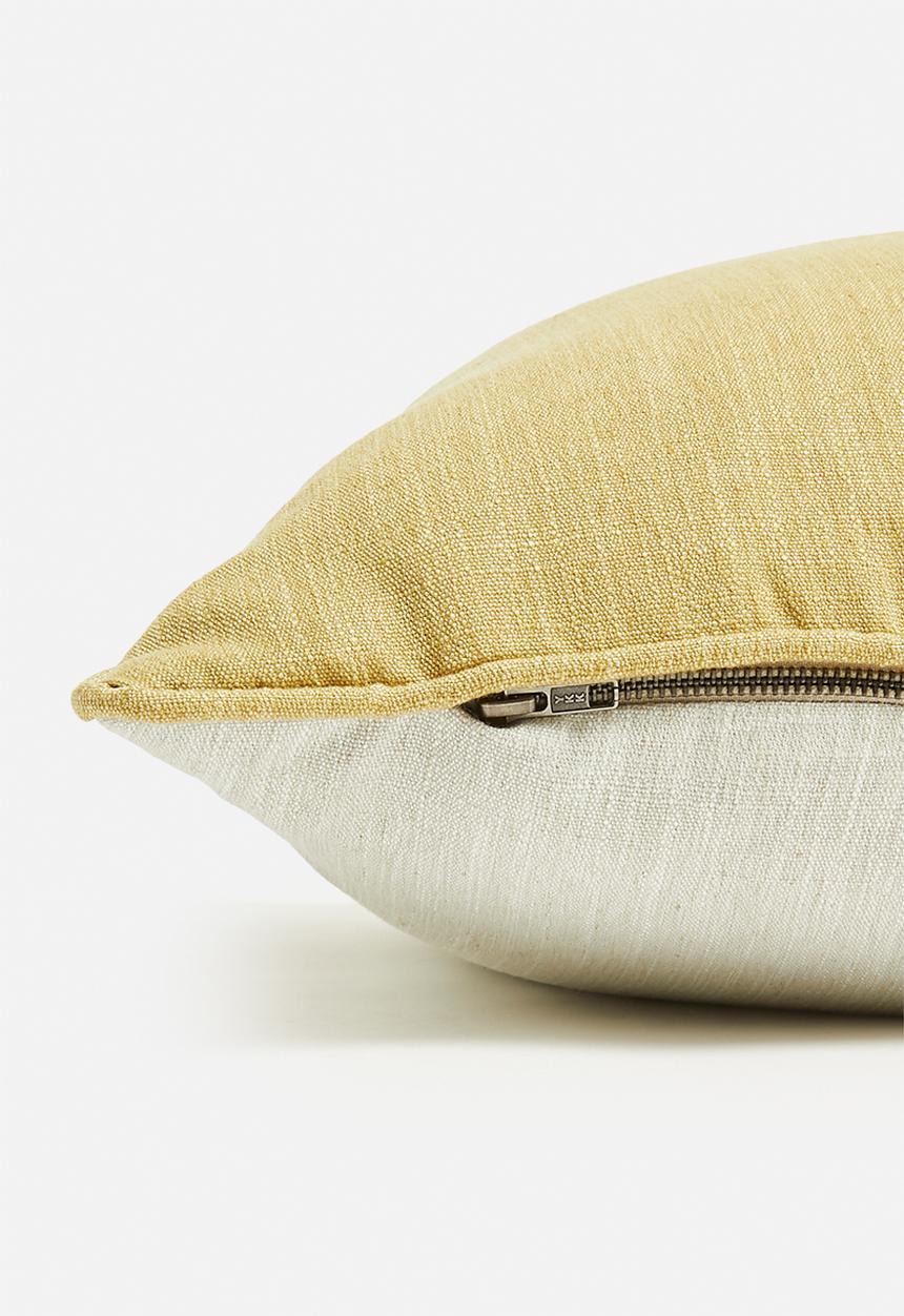 Hertex Fabrics - Milano 2 tone cushion cover- citron & crystal