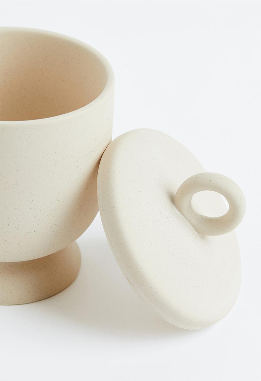 H&M - Stoneware pot - light beige