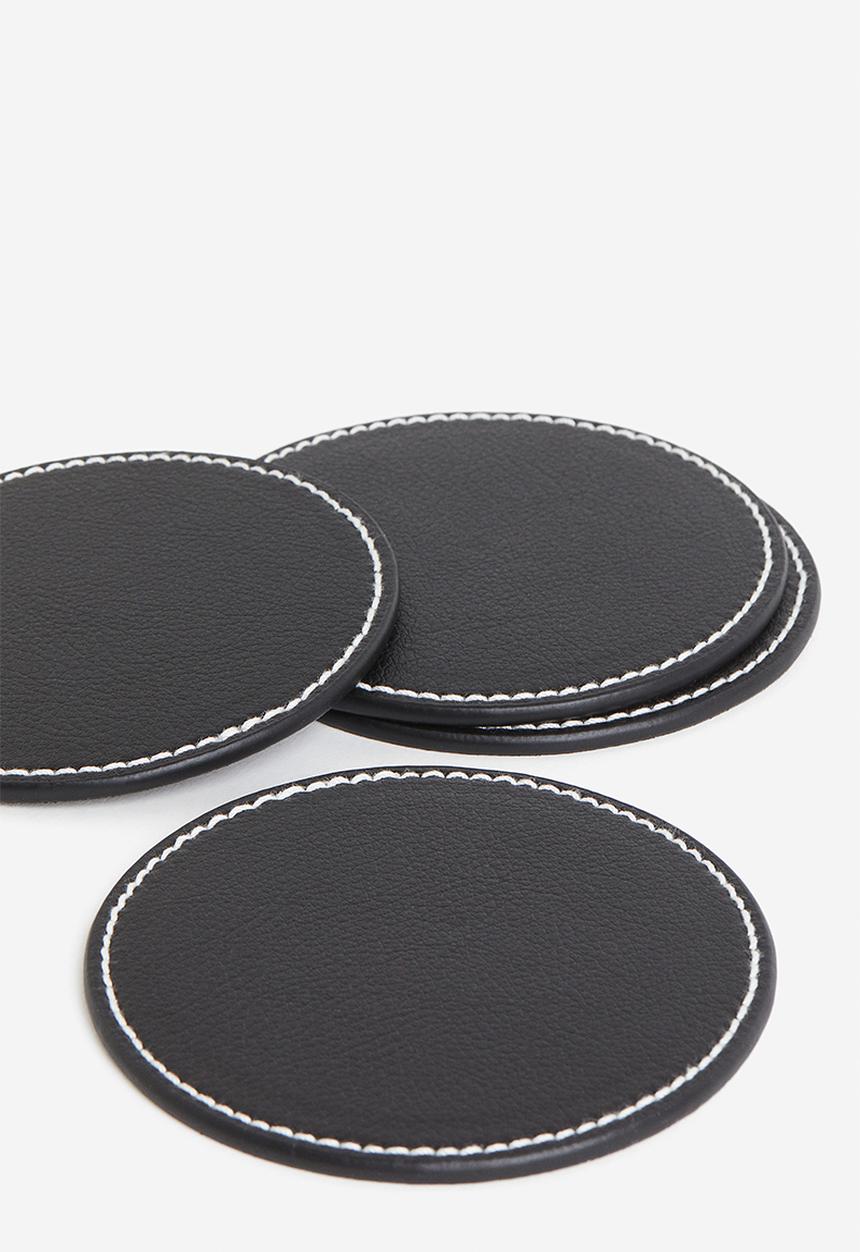 H&M - 4-pack coasters - black