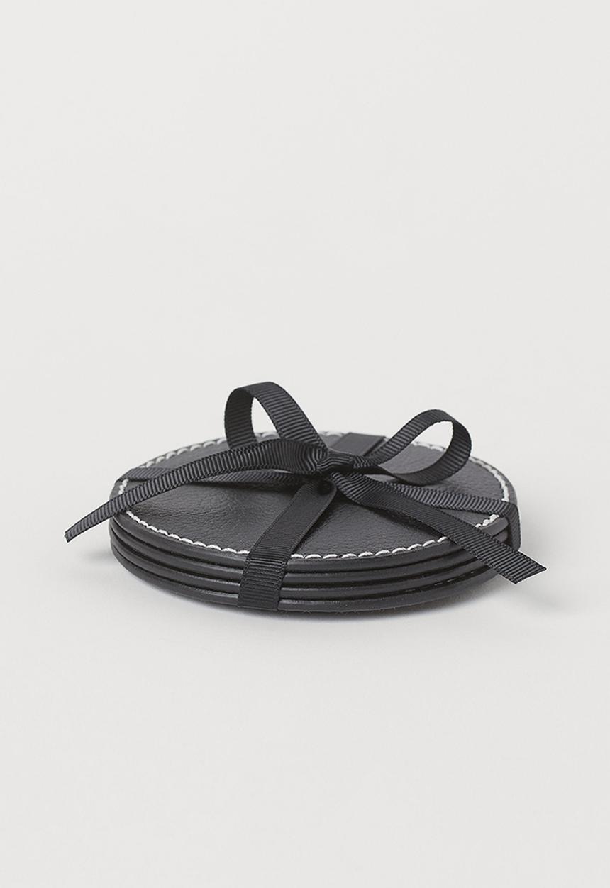 H&M - 4-pack coasters - black