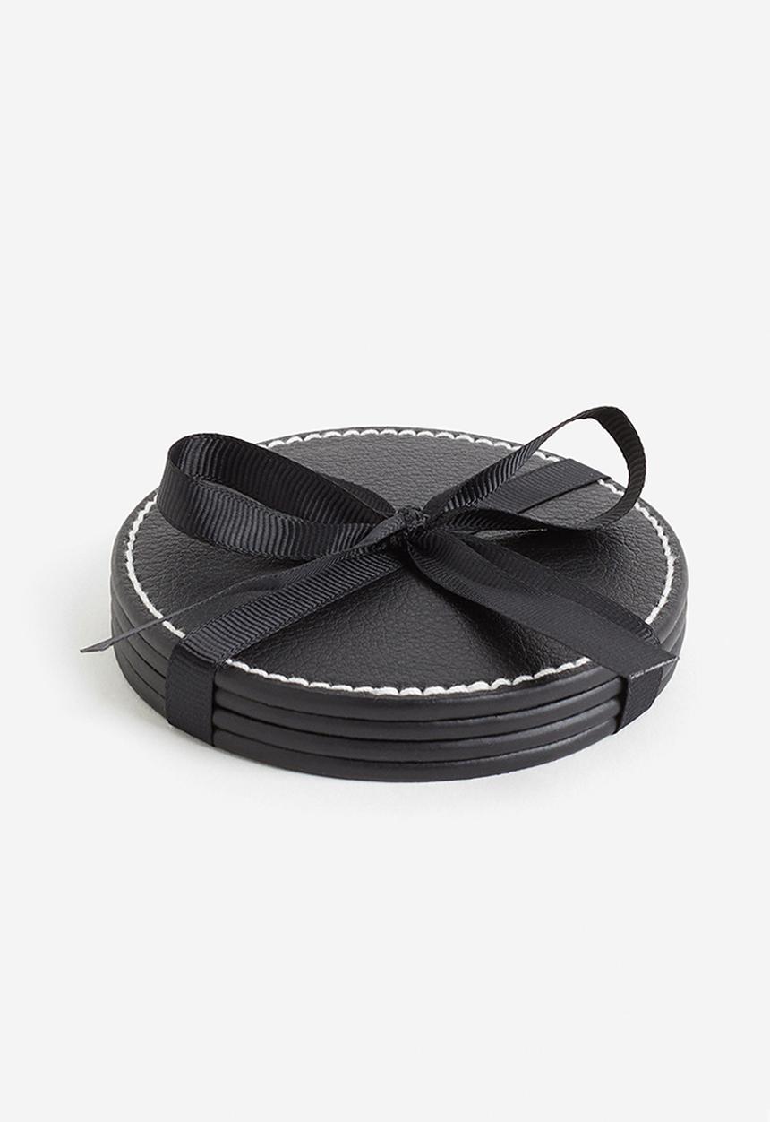 H&M - 4-pack coasters - black