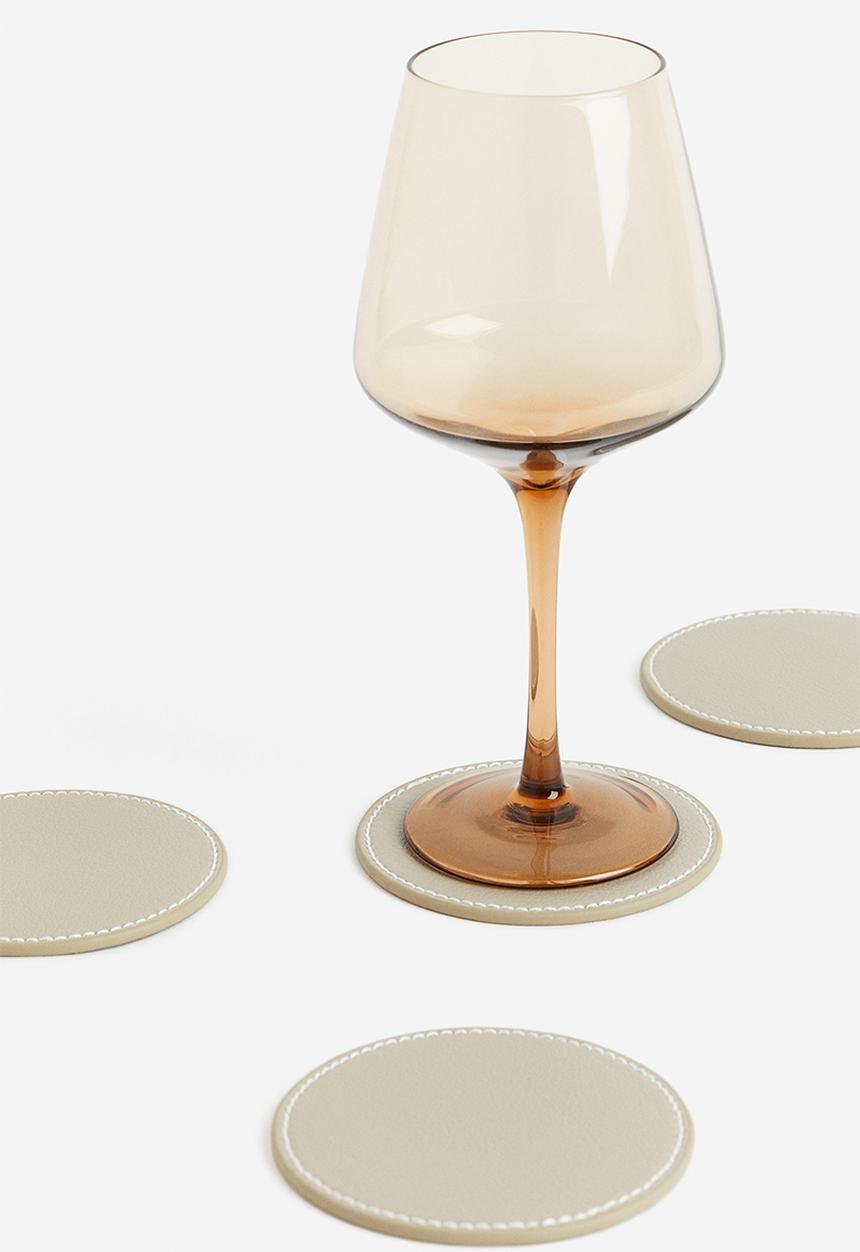 H&M - 4-pack coasters - greige
