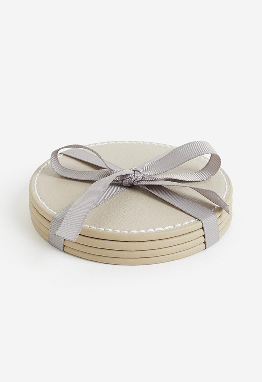 H&M - 4-pack coasters - greige
