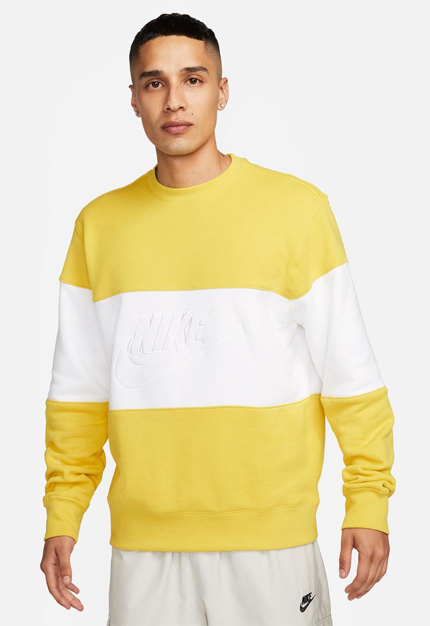 Nike - M nk club ft crew cb - yellow