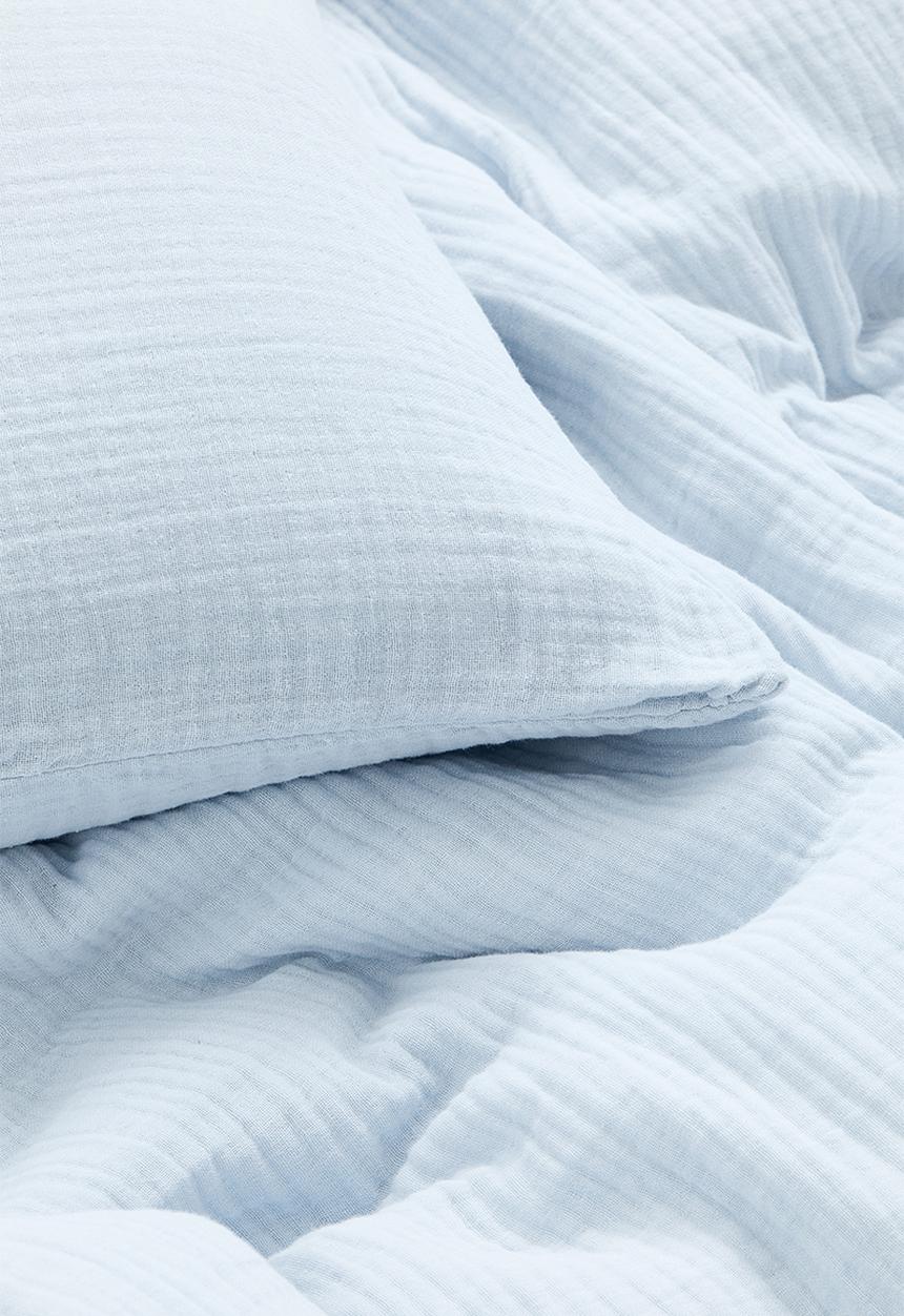 H&M - Muslin single duvet cover set - light blue