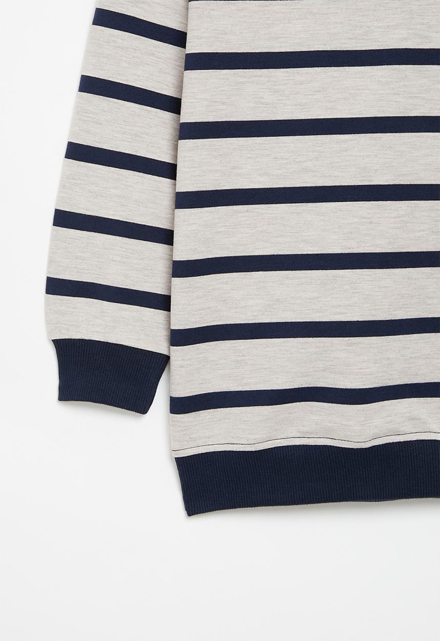 Pop Candy - Stripe sweatshirt - white
