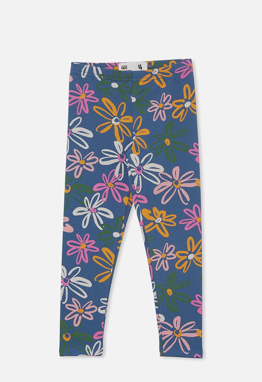 Cotton On - Huggie tights - petty blue/abstract floral