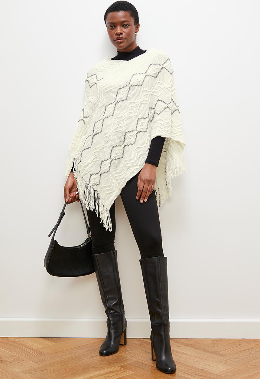 edit - Emmie poncho - cream