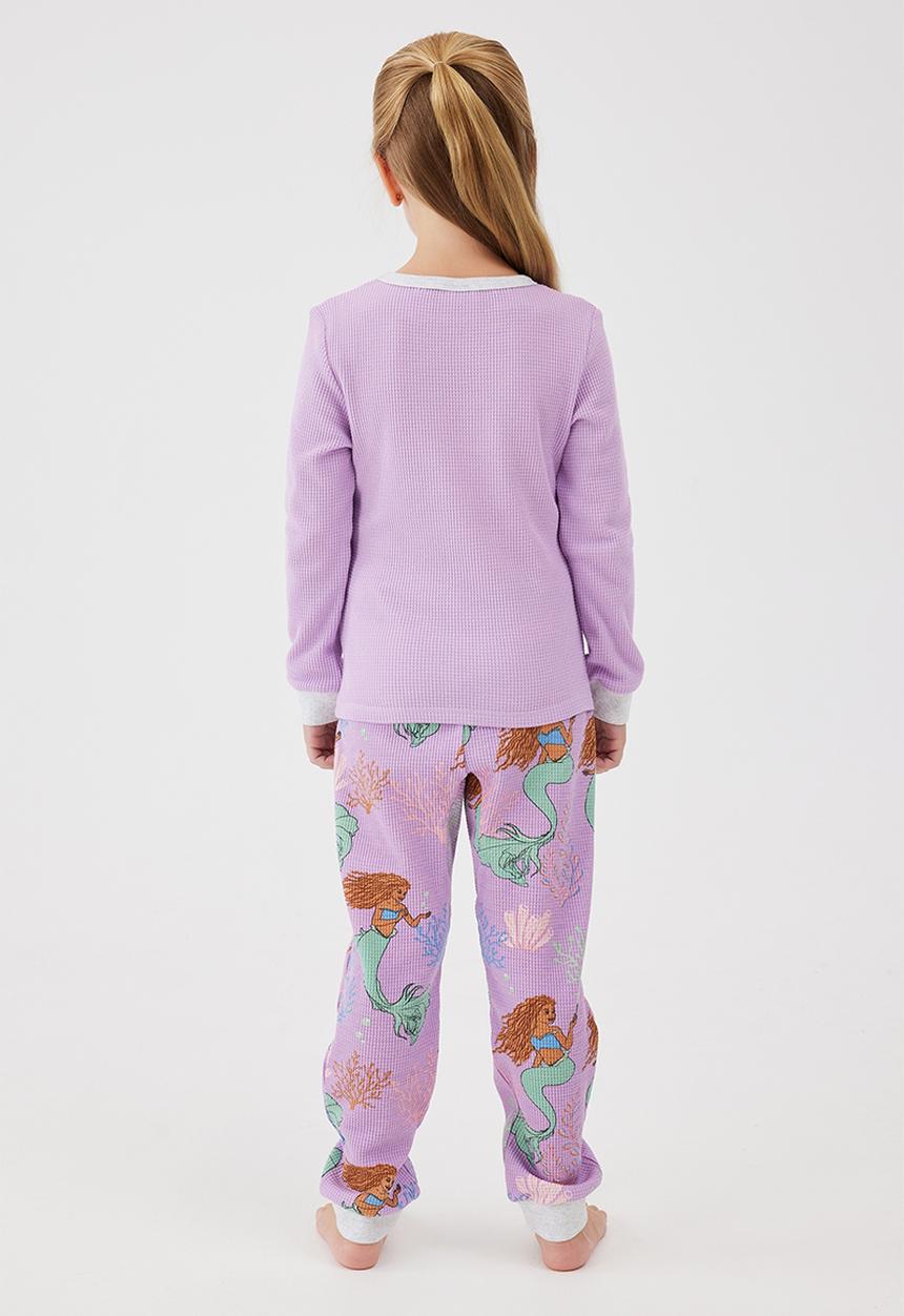 Cotton On - Farrah long sleeve pyjama set license - lcn dis lilac drop/ariel