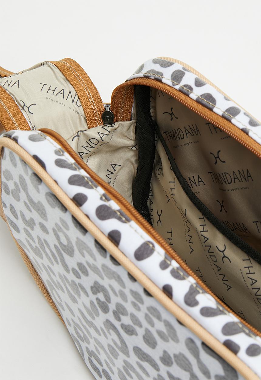 Thandana - Vanity Travel Pouch - Cheetah White