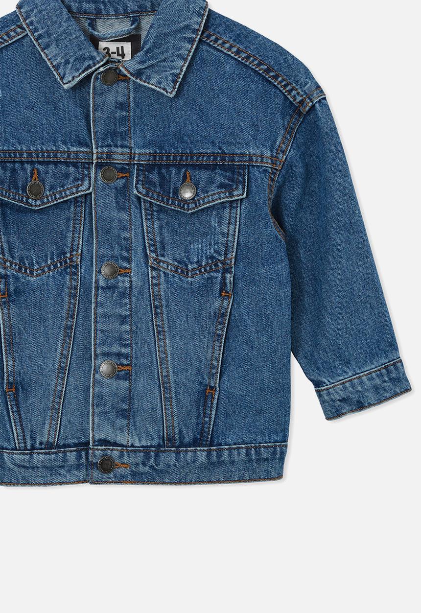 Cotton On - Oversized denim jacket - bondi mid blue