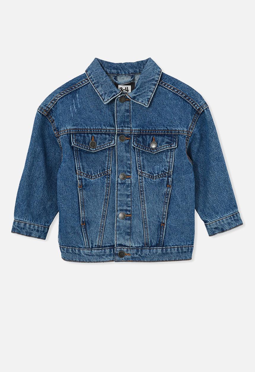 Cotton On - Oversized denim jacket - bondi mid blue