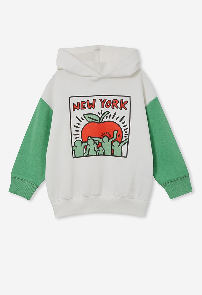 Cotton On - License emerson hoodie - lcn kei vanilla/keith haring new york