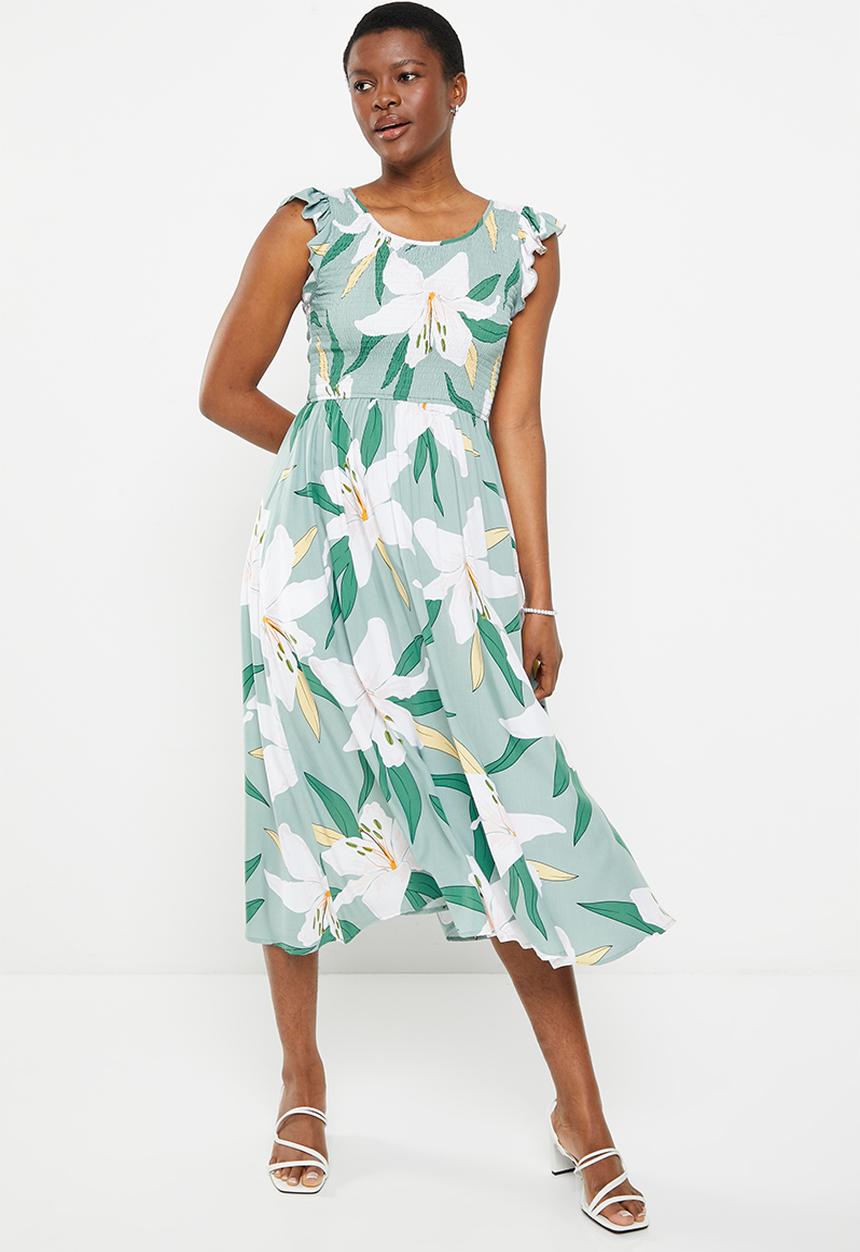 Stella Morgan - Lily printed midi dress - multi green