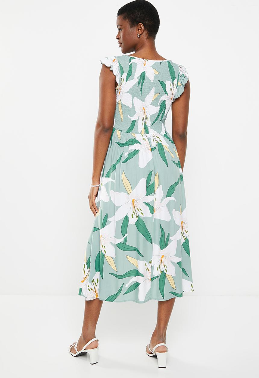 Stella Morgan - Lily printed midi dress - multi green