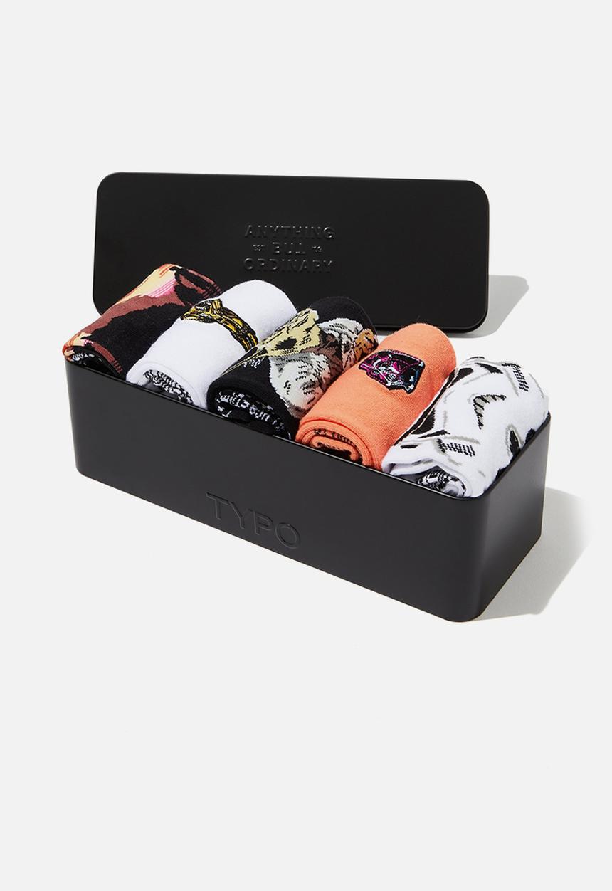 Cotton On - Tin of socks - sounds fishy multi (m/l)