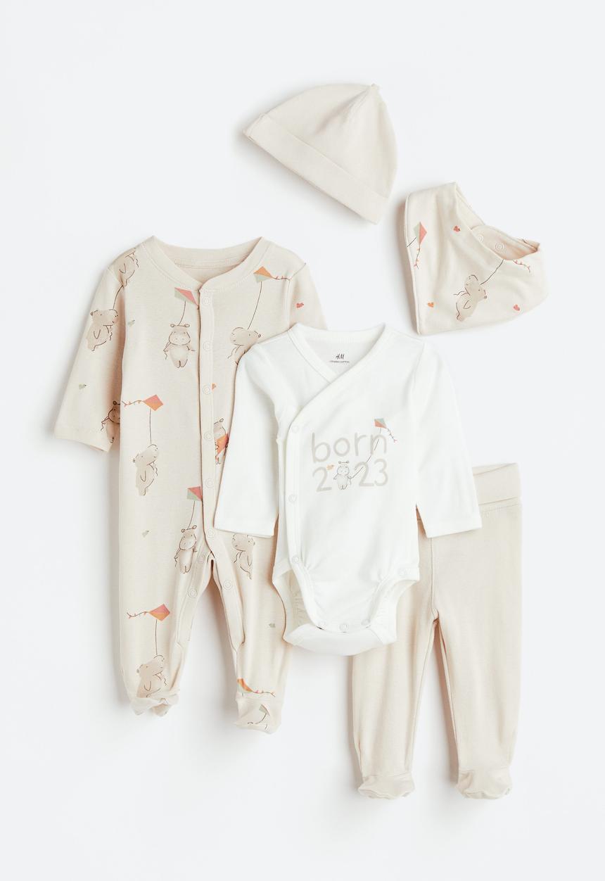 H&M - 5-piece set - white/born 2023 