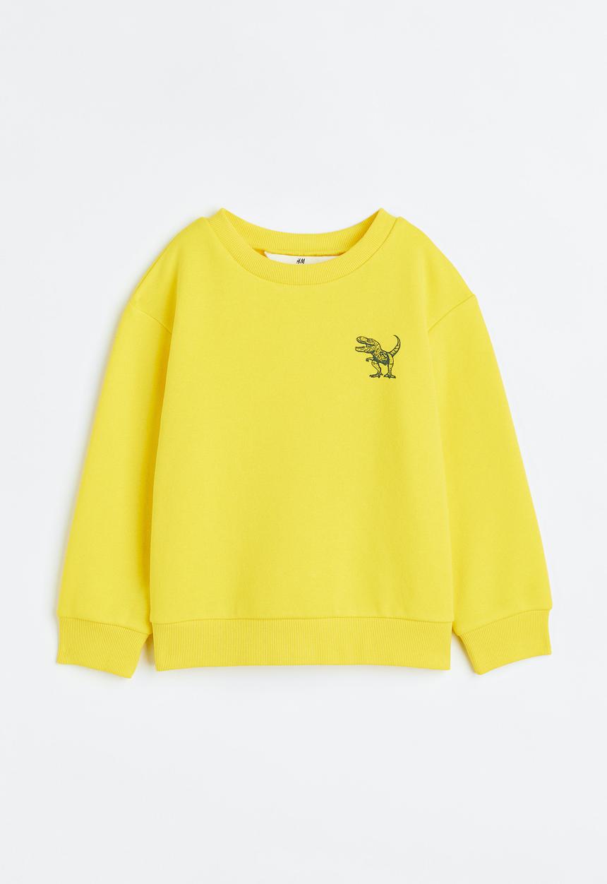 H&M - Sweatshirt - yellow/dinosaur