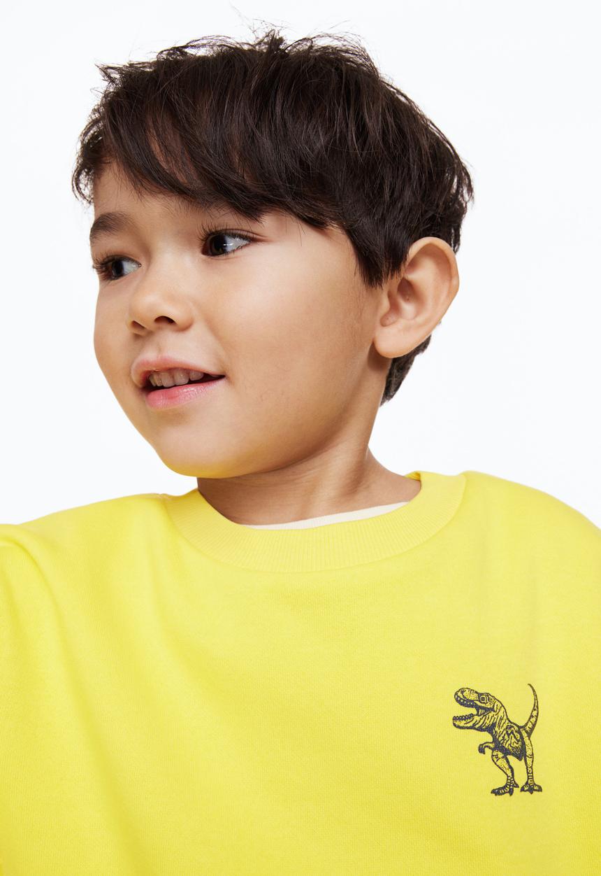 H&M - Sweatshirt - yellow/dinosaur