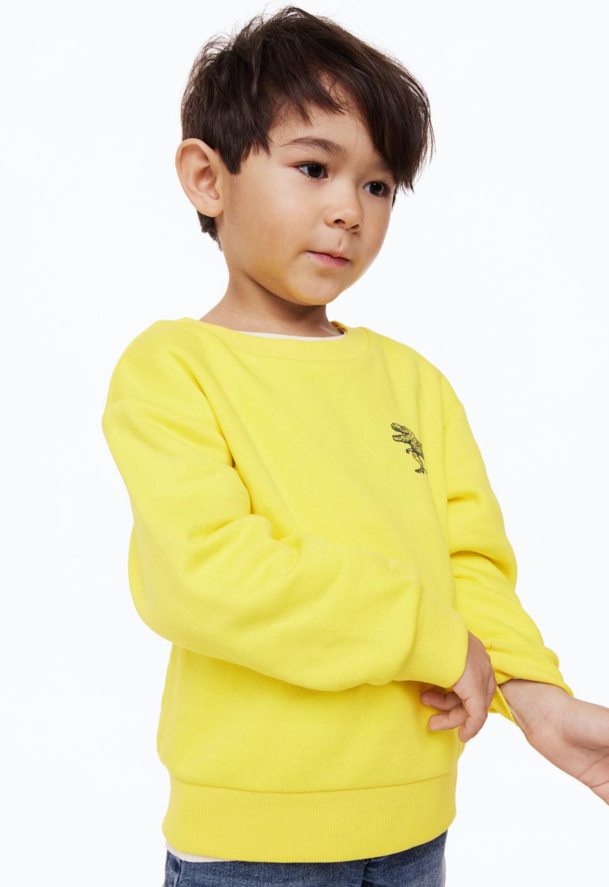 H&M - Sweatshirt - yellow/dinosaur