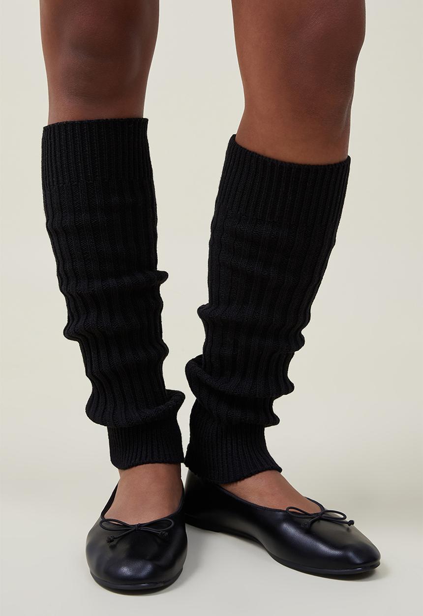 Cotton On - Emily Bow Ballerina - Black Vegan Leather