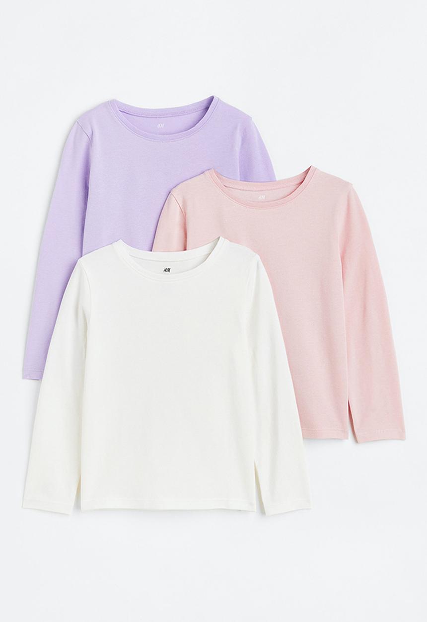 H&M - 3-pack long-sleeved tops - multi