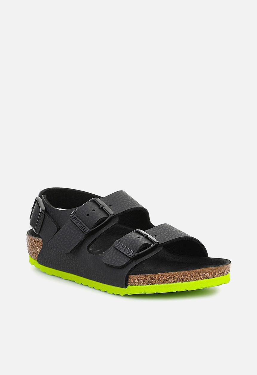 Birkenstock - Milano kids bf desert soil black lime narrow - desert soil black lime