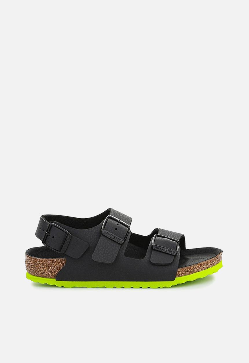 Birkenstock - Milano kids bf desert soil black lime narrow - desert soil black lime