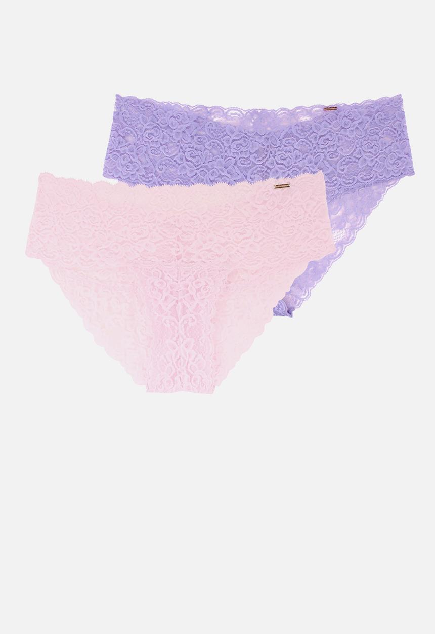 DORINA - Plus lana 2 pack brief - pink & lilac