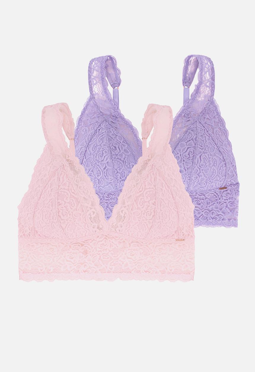 DORINA - Plus lana 2 pack light padded bralette - pink & lilac