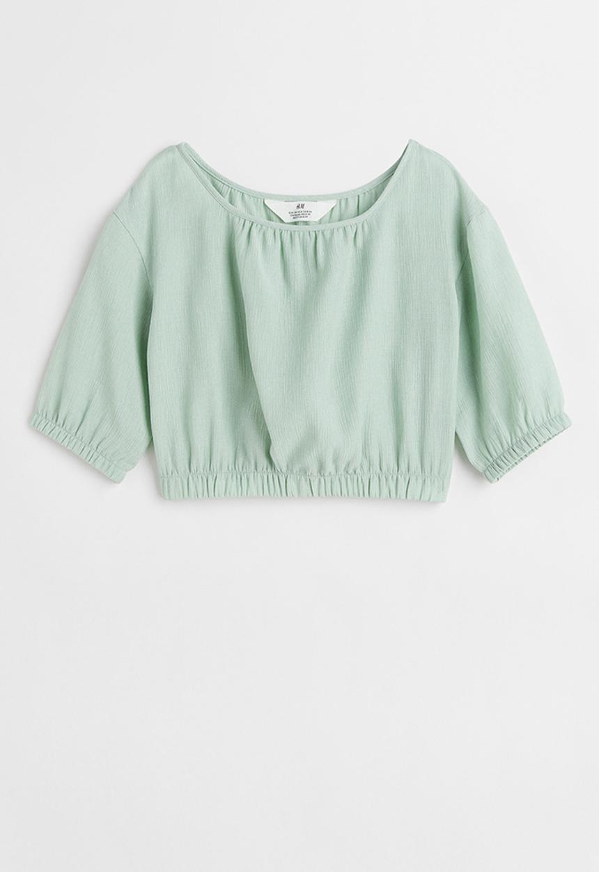H&M - Puff-sleeved top - light green