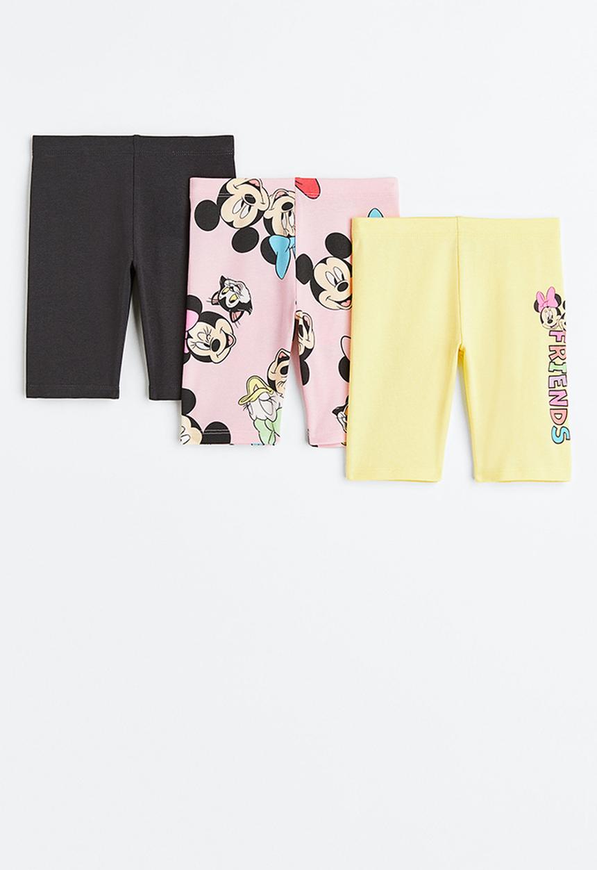 H&M - 3-pack printed cycling shorts - dark grey/disney