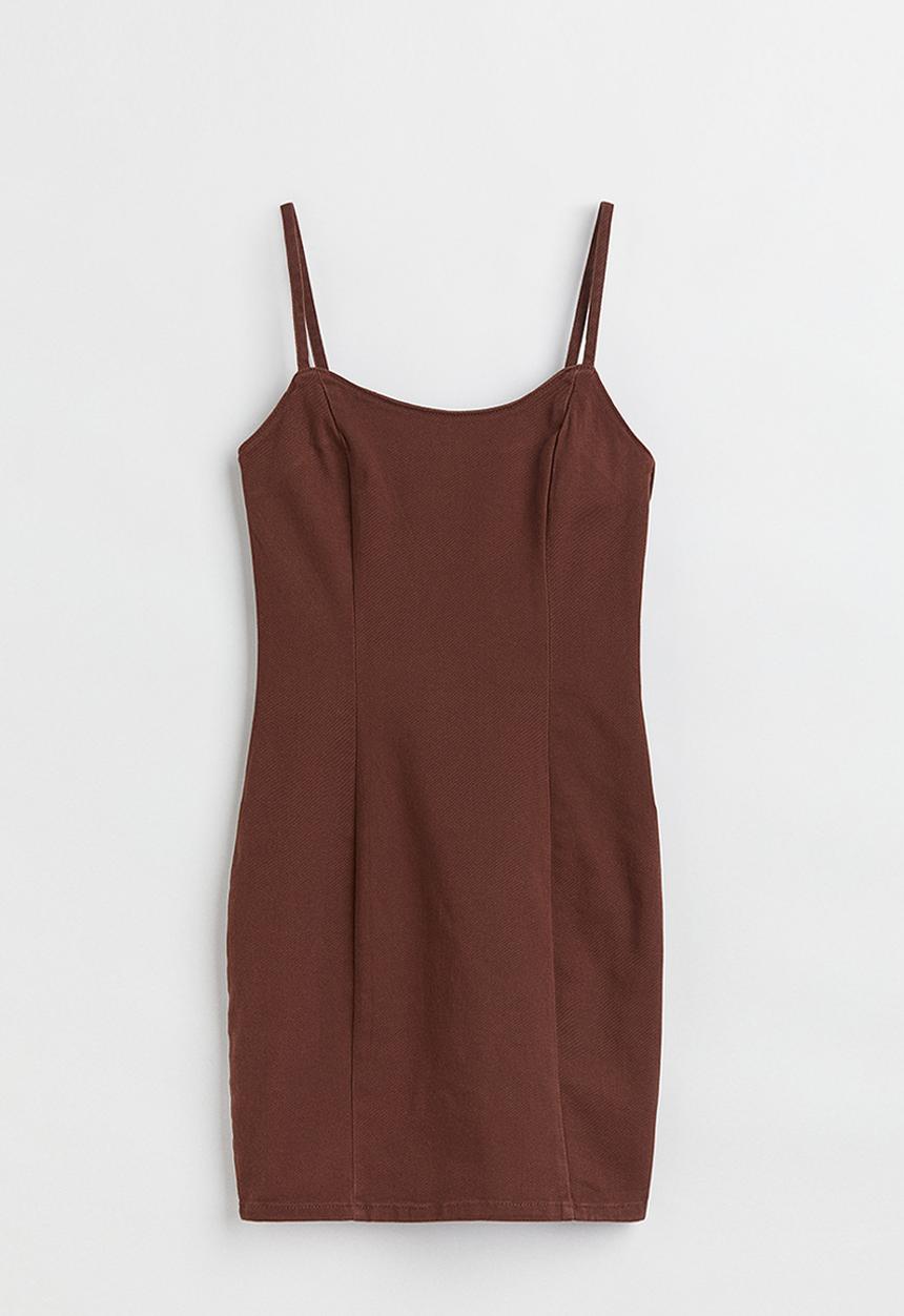 H&M - Fitted dress - dark brown