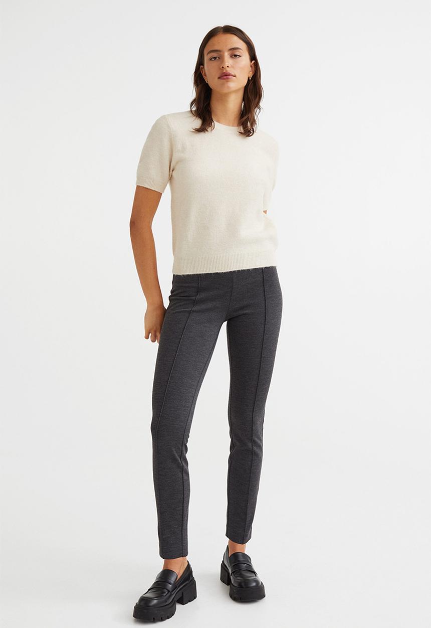 H&M - Crease-leg leggings - grey