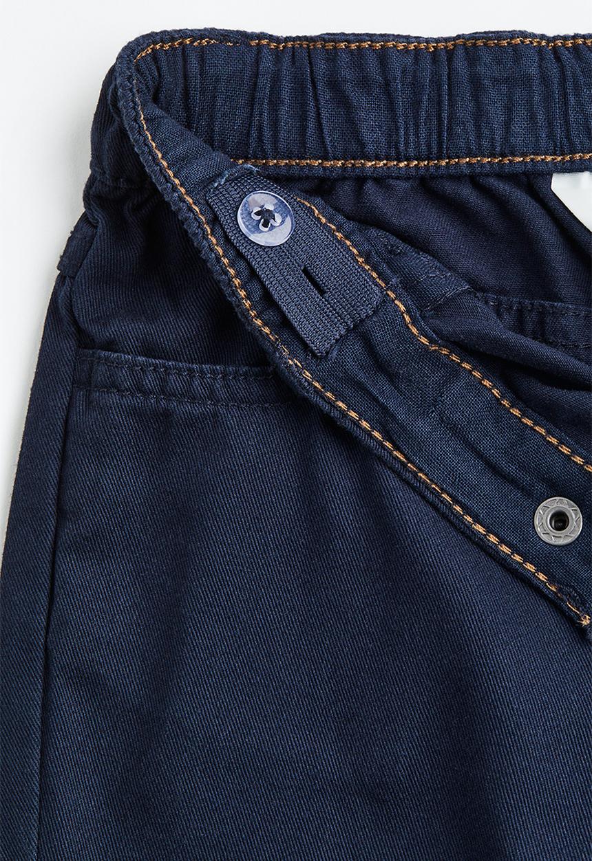 H&M - Relaxed tapered fit trousers - dark blue 