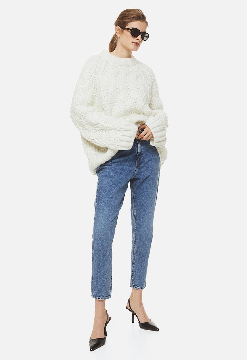 H&M - Slim mom high ankle jeans - denim blue 