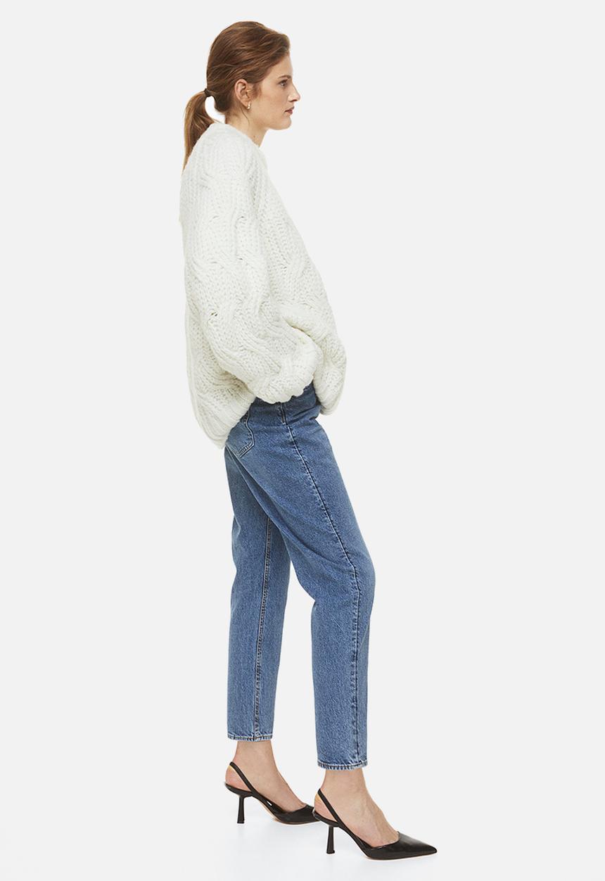 H&M - Slim mom high ankle jeans - denim blue 