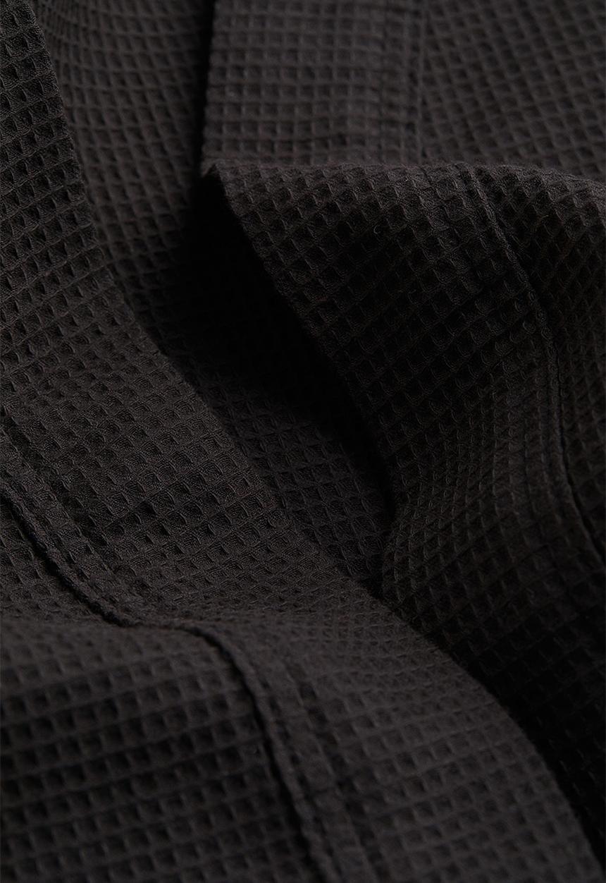 H&M - Waffled dressing gown - charcoal grey