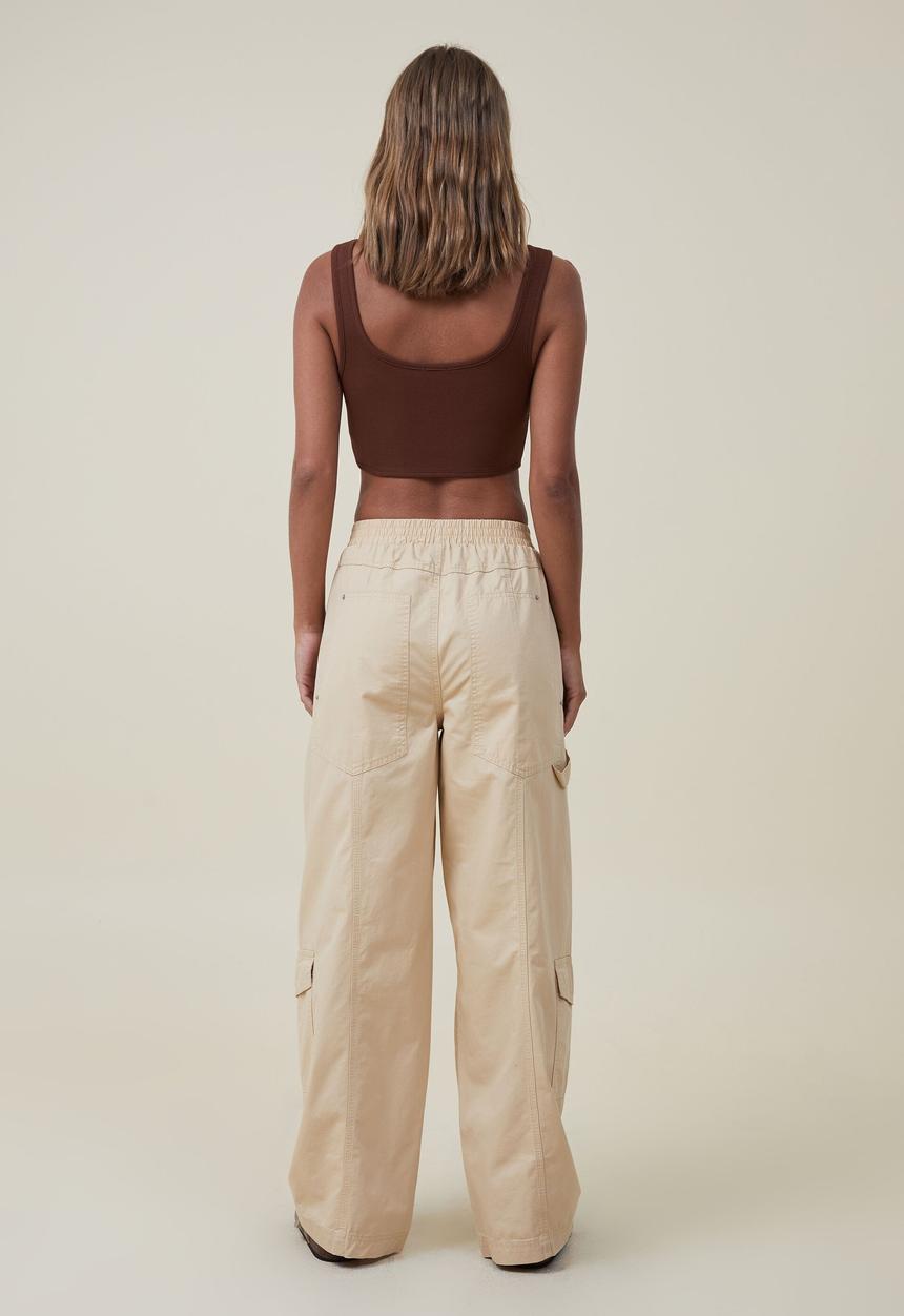 Cotton On - Quinn cargo pant - light sand