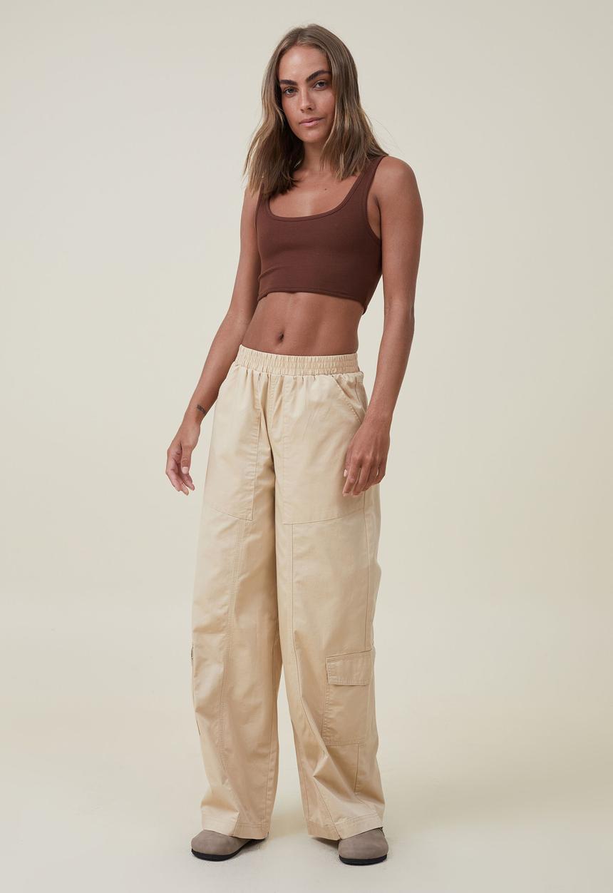 Cotton On - Quinn cargo pant - light sand