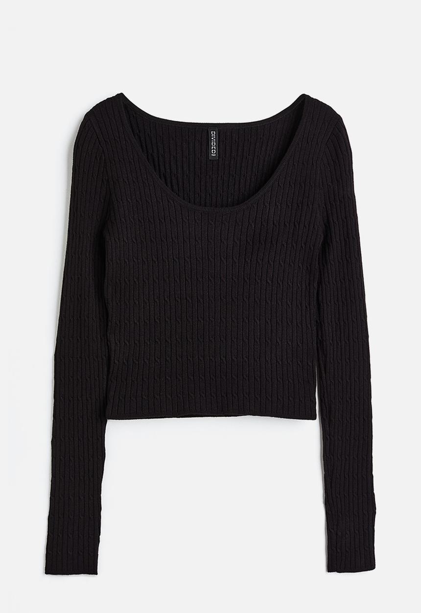 H&M - Knitted top - black