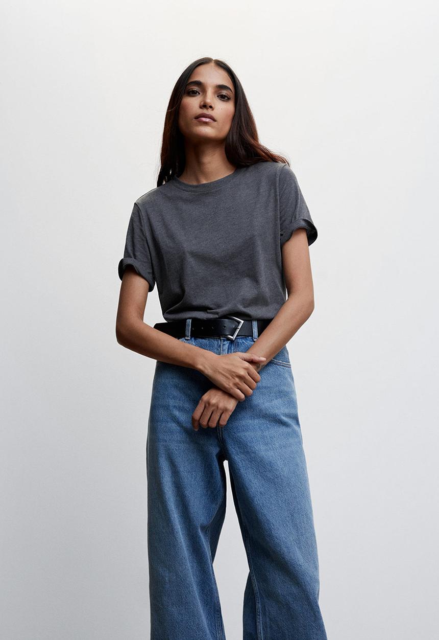 MANGO - T-shirt chalaca - grey